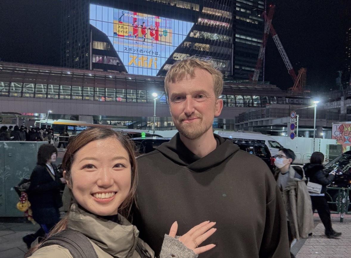 Solo traveler in Shibuya